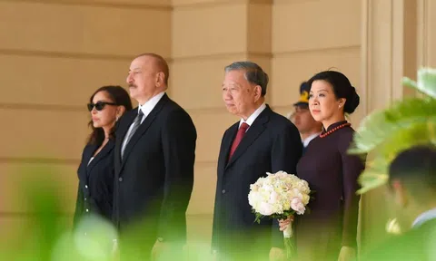 Lễ đón trọng thể Tổng Bí thư Tô Lâm tại Phủ Tổng thống Azerbaijan