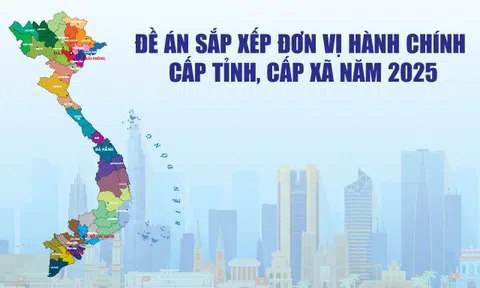 Infographics: Đề án sắp xếp đơn vị hành chính cấp tỉnh, cấp xã năm 2025