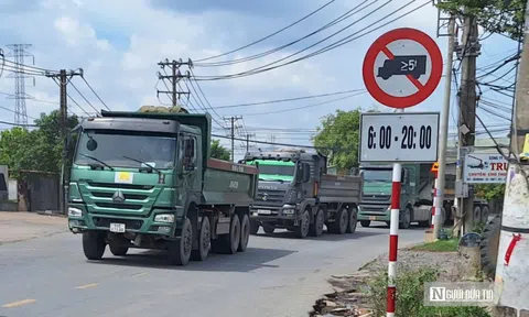 Đồng Nai: Xe tải trọng lớn chạy rầm rập trong giờ cấm trên đường Hoàng Văn Bổn