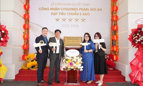 Khu nghỉ dưỡng Citadines Pearl Hoi An được công nhận đạt chuẩn 5 sao bởi Cục Du lịch Quốc gia Việt Nam